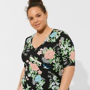 TORRID Women's Favorite Tunic Super Soft V-Neck Side Slit Tee 10 NWT